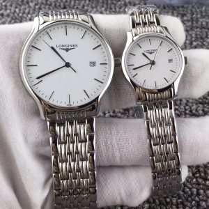Longines Elegant Couple's Watch: Premium Replica & Super Clone Design 1130506688 - side view | Elegant Collection